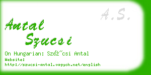 antal szucsi business card